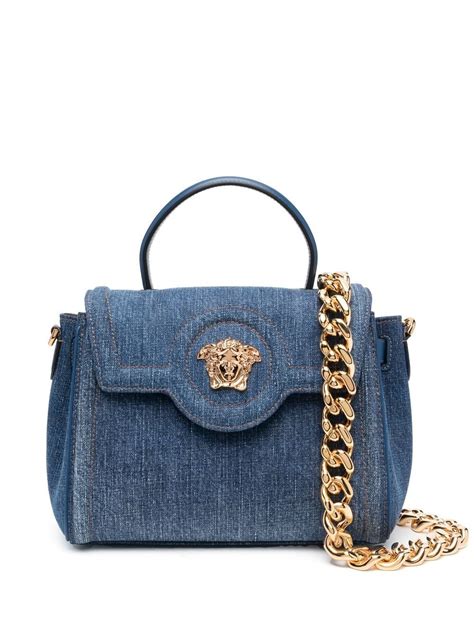 versace denim bag.